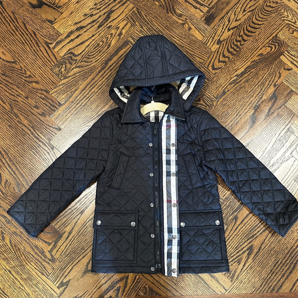 Boys Classic Quilted Burberry Coat